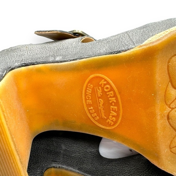 Kork-Ease San Carlos Distressed Slingback Platform Sandals, Dark Grey, Size 11 - Picture 13 of 15